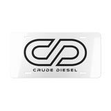 Crude Diesel License Plate ( White )