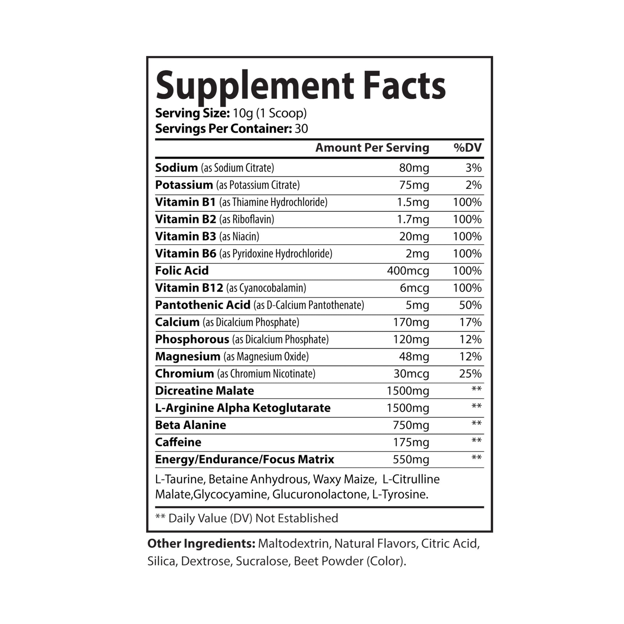 Watermelon Pre-Workout 175MG Caffeine
