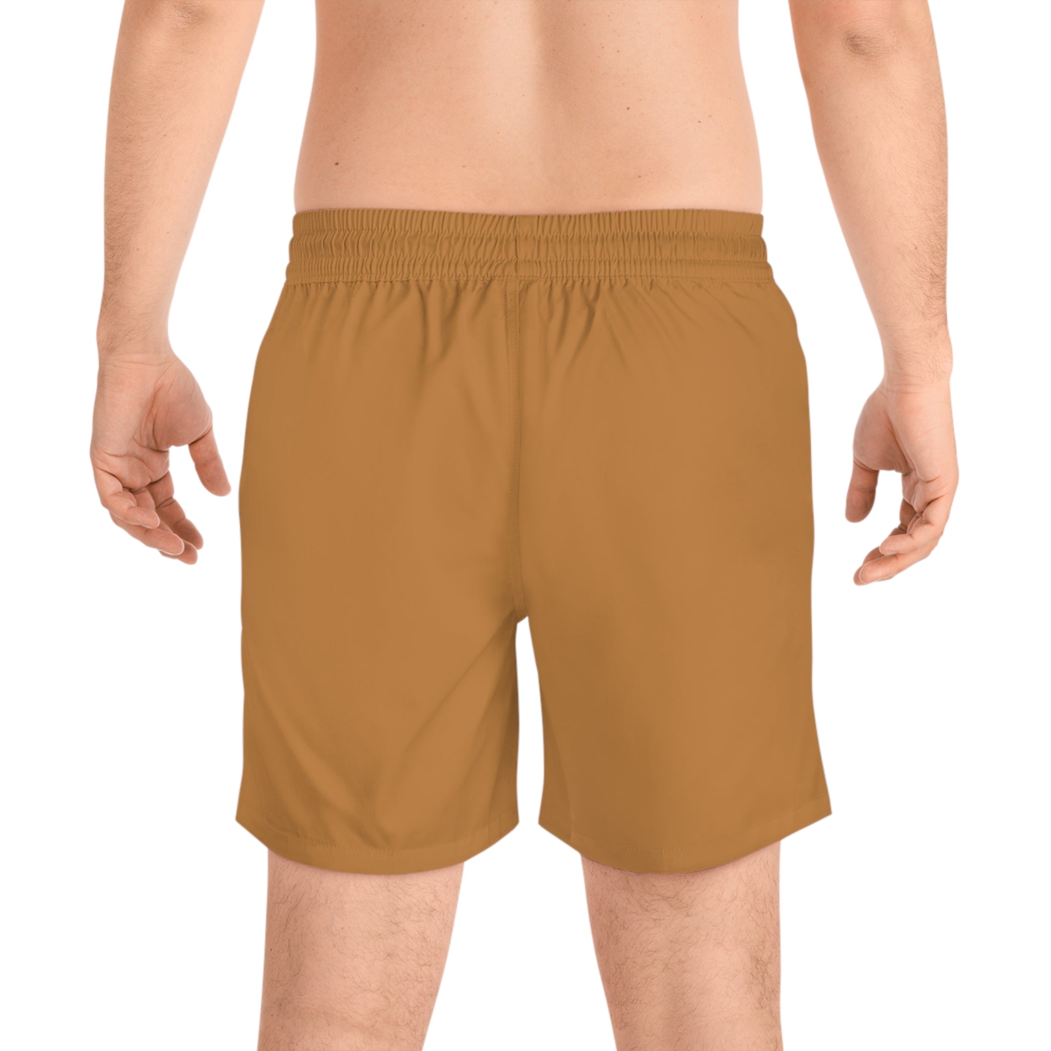 Men's CDP Swim Shorts (TAN - WHITE LOGO)