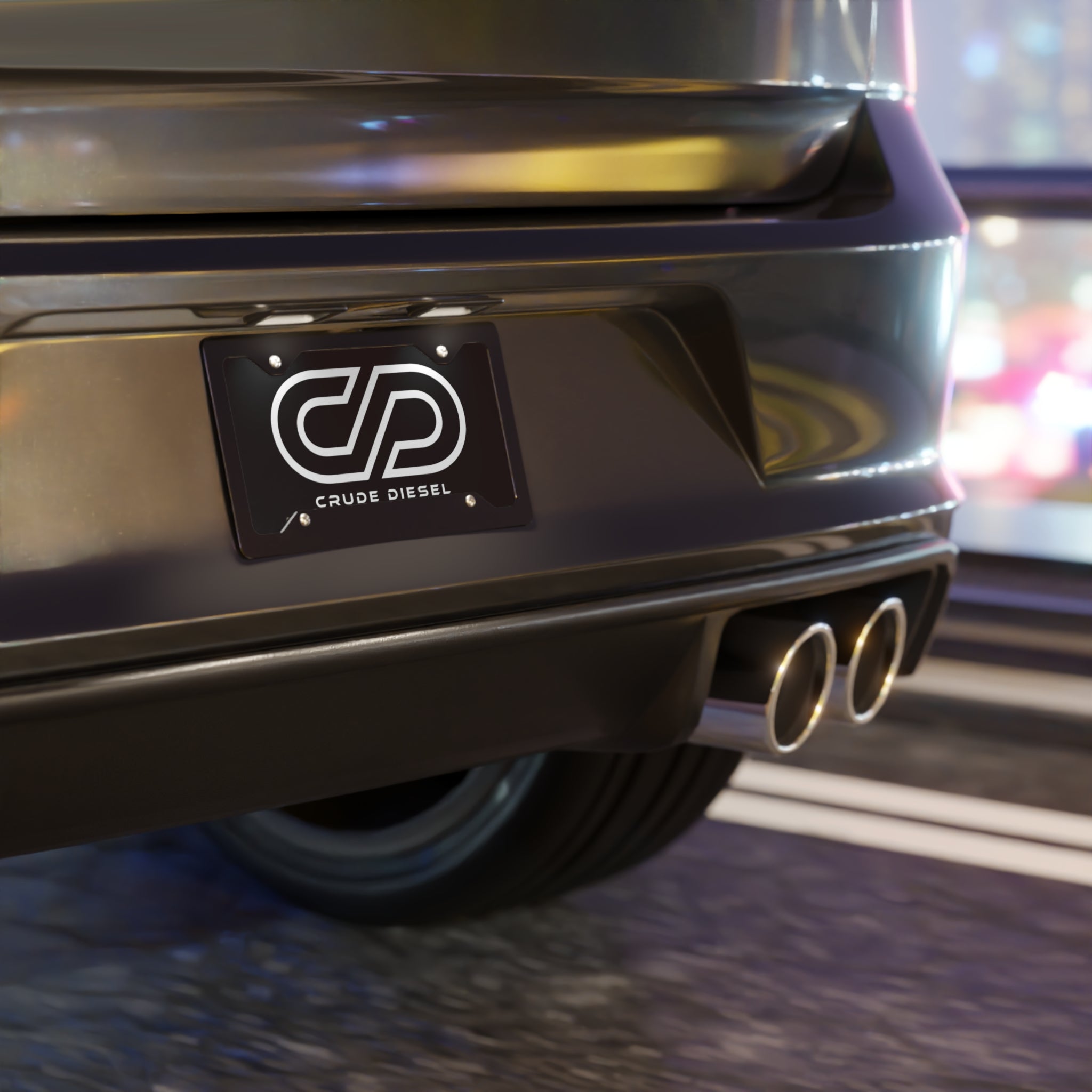 Crude Diesel License Plate ( BLACK )