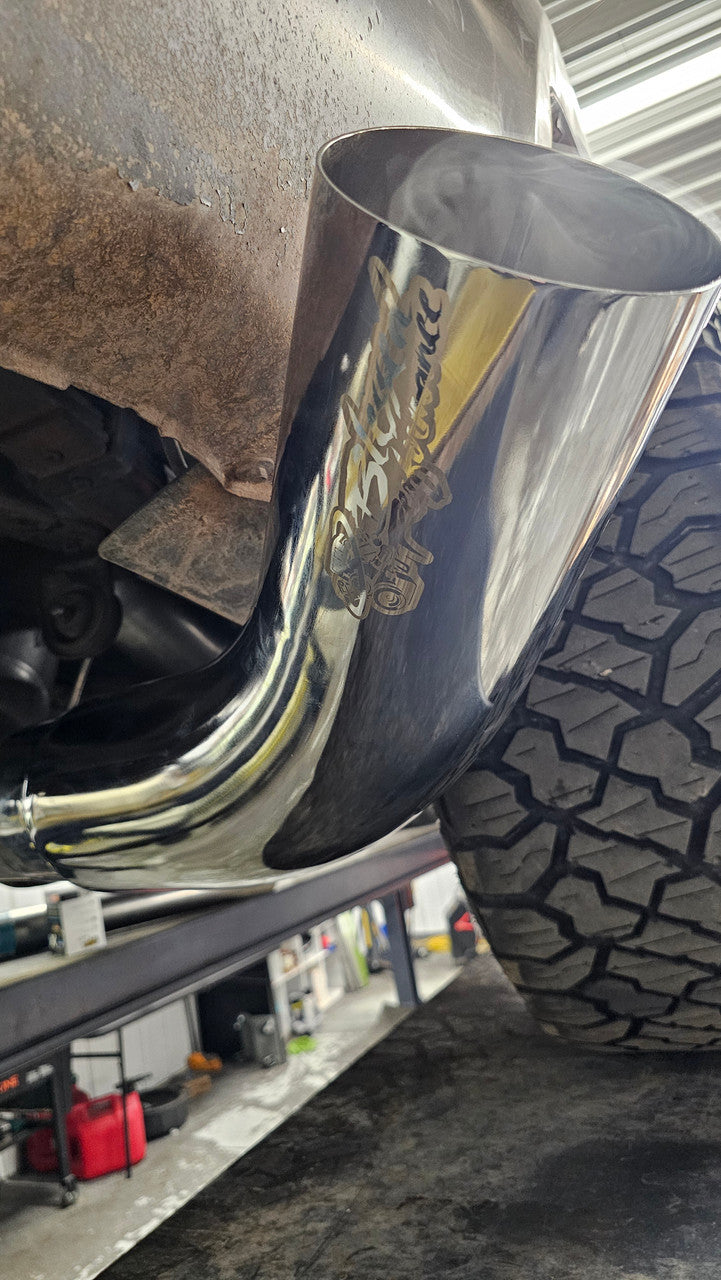 Blessed Performance Polished 45 Degree Angle Exhaust Tip - Universal