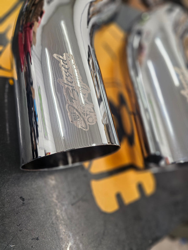 Blessed Performance Polished 45 Degree Angle Exhaust Tip - Universal