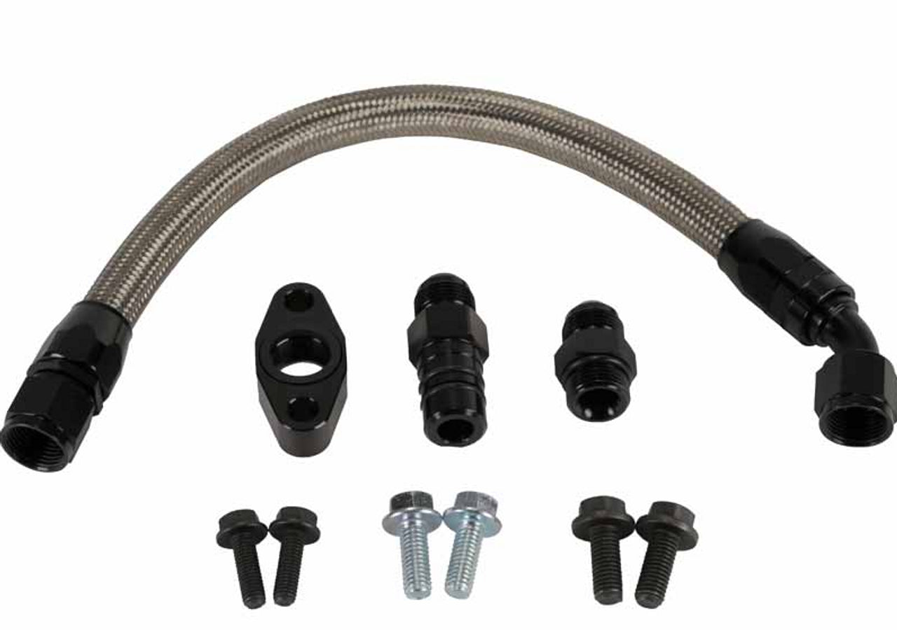 Fleece Performance Turbo Oil Drain Tube Kit 2003 to 2018 Cummins 2nd GEN Swap S300/S400 Turbo