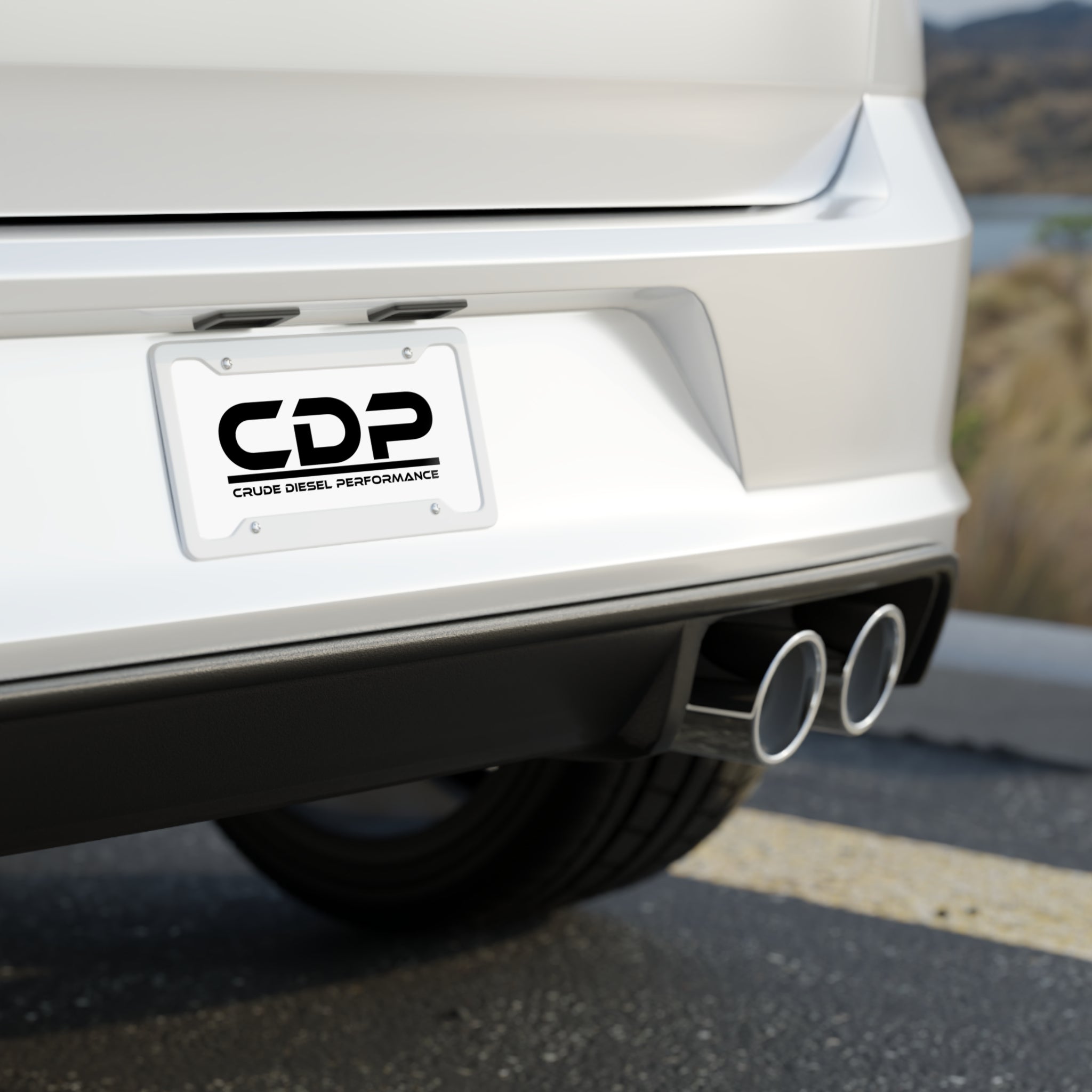 CDP License Plate WHITE