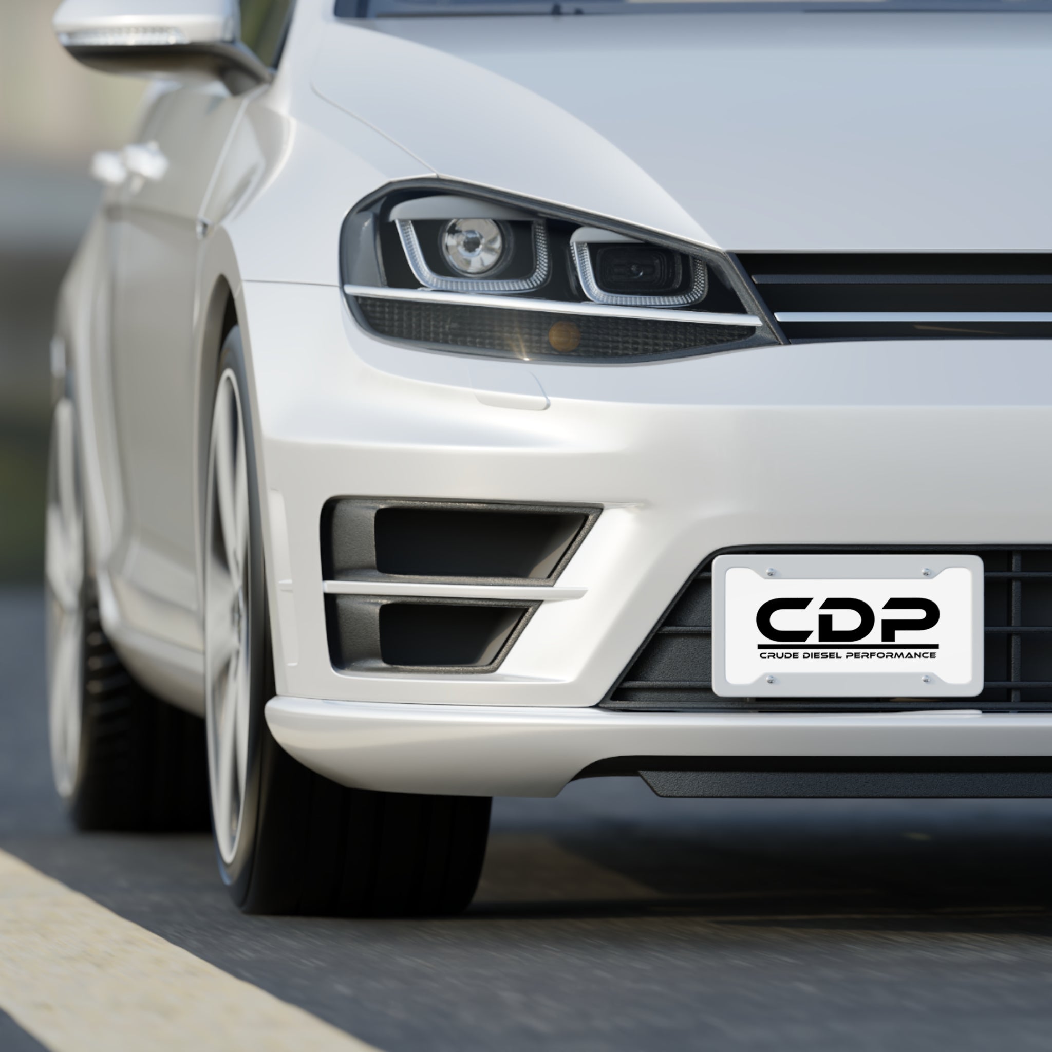 CDP License Plate WHITE