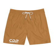Men's CDP Swim Shorts (TAN - WHITE LOGO)
