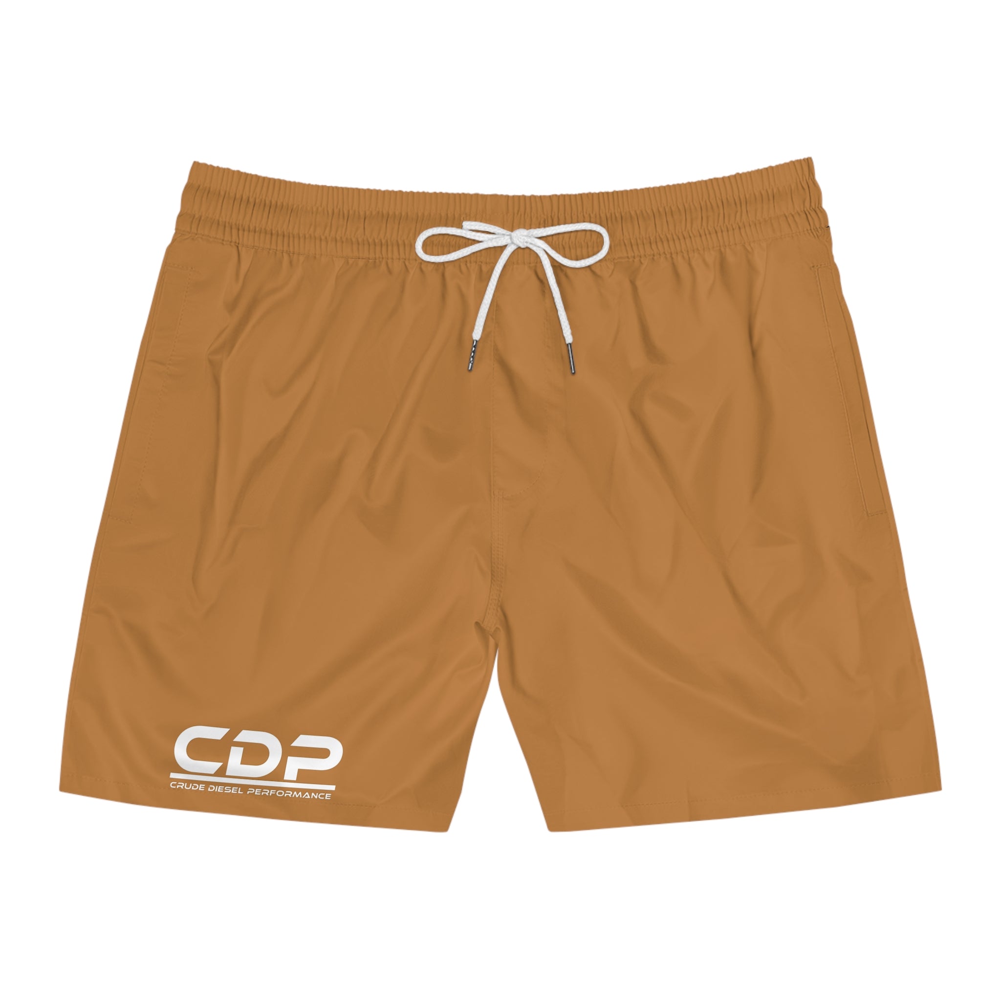 Men's CDP Swim Shorts (TAN - WHITE LOGO)