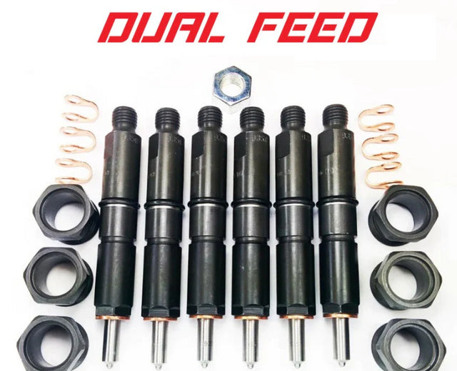 DDP Custom DUAL FEED Injector Set for 1994 to 1998 Dodge 5.9L Cummins